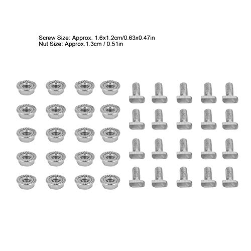 Zyyini Greenhouse Repair Parts, 20 Sets of 304 Stainless Steel Quick Assembly Screws, Nuts Screws Assortment Set, for Greenhouse
