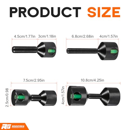Two Hole Pins with Built-in Level,1-1/8" & 1-5/8" Aluminum, Detachable Flange Alignment Tool for Pipe Fitter Welding