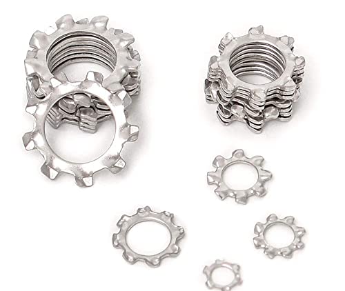 265Pcs Metric 304 Stainless Steel M3 M4 M5 M6 M8 M10 M12 External Tooth Lock Washers Assortment Kit