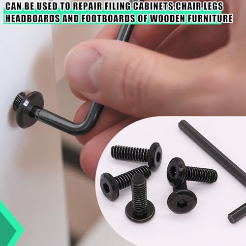 Twidec/30 Sets 1/4-20x15mm Threaded Inserts for Wood Furniture Screw Nut Kit Bolt Fastener Connector with 1/4-20x20mm Screw-in Nuts and Hex Wrench N-083-30set (Pack of 2)