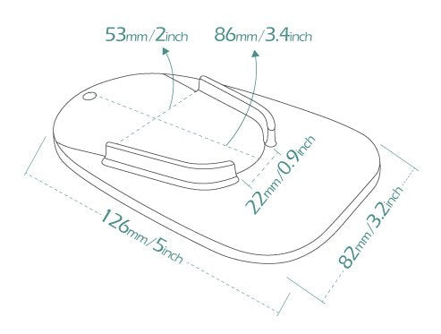 KiWAV Motorcycle Kickstand Pad Plate Support Accessory - Black - Soft Ground, Grass, Hot Pavement, Outdoor Parking, Anti Sinking Black Kickstand Pad