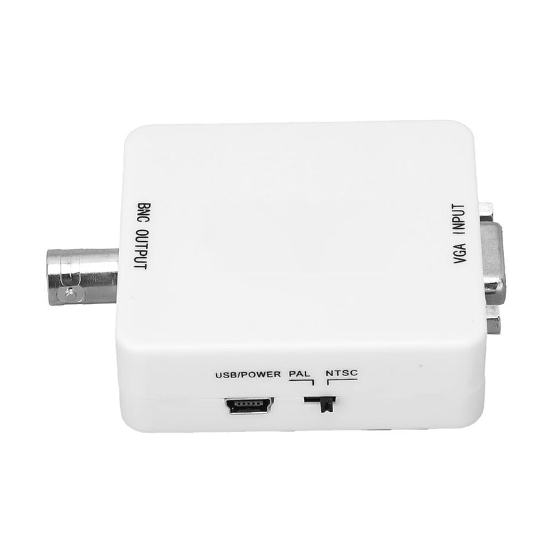 VGA to BNC Converter, 1920x1080@60Hz HD Video Adapter with Audio Input, PAL/NTSC Plug and Play for TV, Home Theater, Video Conferencing