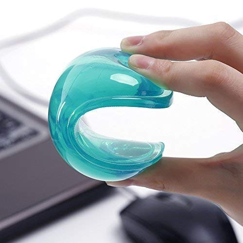 LetGoShop Silicone Gel Wrist Rest Heart-Shaped Translucence Ergonomic Mouse Pad Cool Hand Pillow Effectively Wrist Fatigue(Green) Green