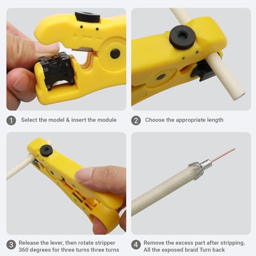 Coax Cable Crimper Kit – RG6/RG59/RG11 Tool Set with Bag