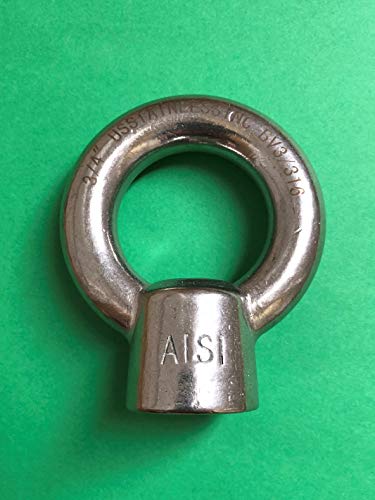 US STAINLESS Stainless Steel 316 Lifting Eye Nut 3/4" UNC Marine Grade Pitch of 10