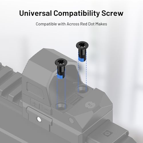 Red Dot Screw Kit Includes M4 and #6-32 Types with Blue Thread Locker