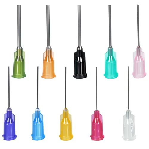 10Values 50pcs 1inch Blunt Tip Glue Dispensing Applicator, 1 inch 10 Sizes, 50pcs