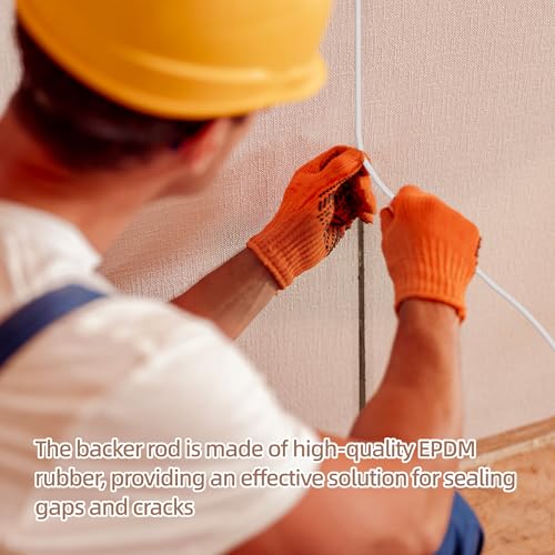 U0U Backer Rod 3/8 Inch,White Backer Rod Caulk Saver for Gaps and Joint Concrete Filling,16.4Ft Concrete Expansion Joint Filler (3/8 inch *16.4 feet) 3/8 inch *16.4 feet
