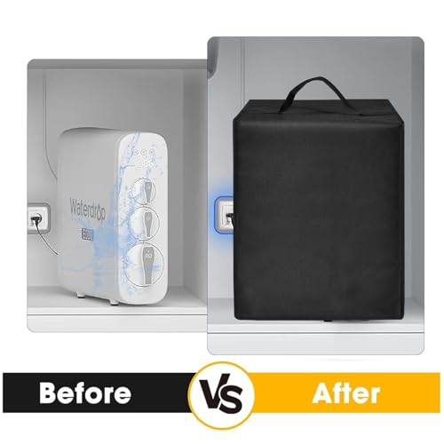 Water Softener Cover for Waterdrop G3P600 Reverse Osmosis System Water Filter Black