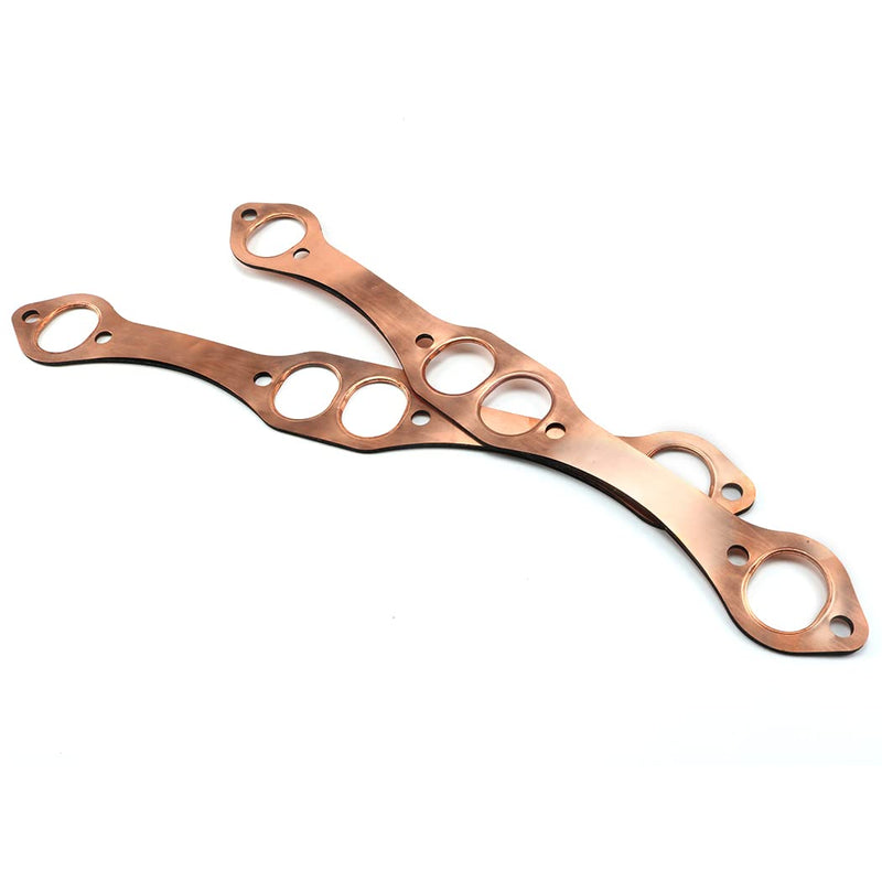 SBC Oval Port Copper Header Exhaust Gaskets Compatible with SB Chevy 327 305 350 383 Reusable