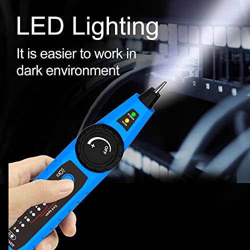 NOYAFA NF-810 Multifunctional Network Cable Tester, Ethernet LAN Network Wire Tracker with LED Light, Network line Scanning, PoE Tester, Network Line Finder for RJ11 RJ45 Cable Tracer,Telephone Line