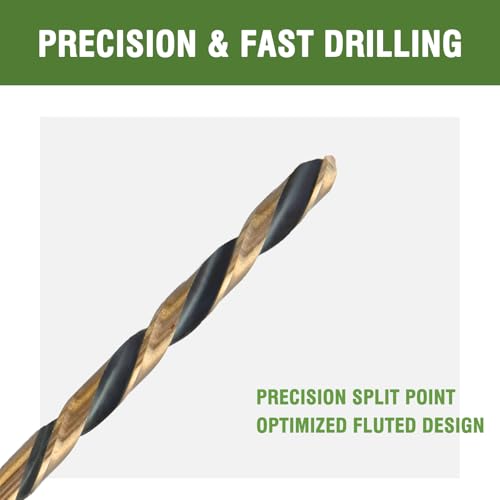 3/8 x 18 Inch Long Drill Bit M2 High Speed Steel Drilling for Wood and Metal, with 13 Inch Flute 3/8" x 18"