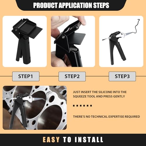 CNQLIS 2.5" RTV Tube Squeezer, Industrial Silicone Extrusion Tool Black