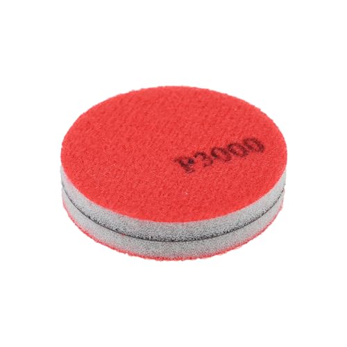 96Pcs 2-inch Sanding Pad with 2” Internal Threaded Disc and 1/4” Shank, 12 Grits (180 to 3000, 8 Pieces Each), Wet-Dry Sponge Sandpaper for Polishing, Grinding, Deburring