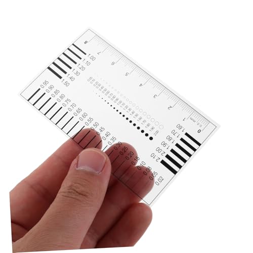 High Precision Crack Width Measurement Tool 2-Pack Film Ruler for Spot Inspection and Surface Defect Detection with Transparent Scale for Construction and Material Analysis