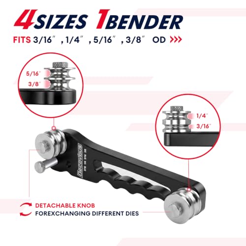 4-in-1 Tubing Bender for 3/16”,1/4”, 5/16” and 3/8” O.D. tubing