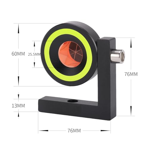 90 Degree Right Angle L Bar Copper-Coated Monitoring Prism With Visibility Ring Mini Total Station Prism For MP110HV