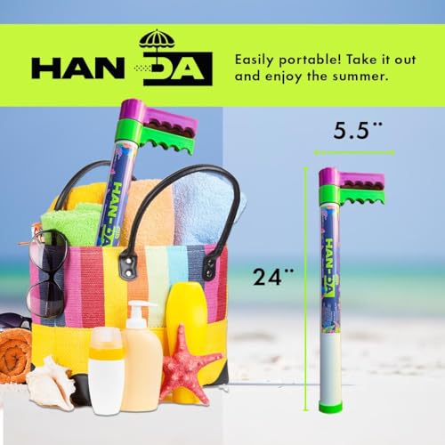 HAN-DA Beach Umbrella Sand Anchor - Portable Sand Remover & Digger Tool, Sand Hole Digger, Watch the Video for Proper use. If it Comes Apart from overstretching, it’s not Broken