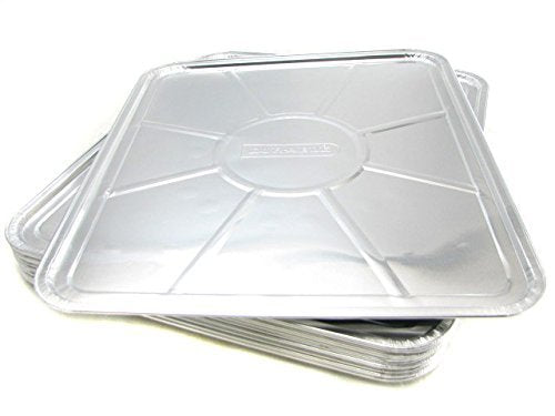 5-Pack Disposable Foil Oven Liners by DCS Deals – Keep Your Oven Clean and Healthy – Perfect Silver Foil Drip Pan Tray for Cooking, Baking, Roasting, and Grilling- 18.5 x15.5” inch 5