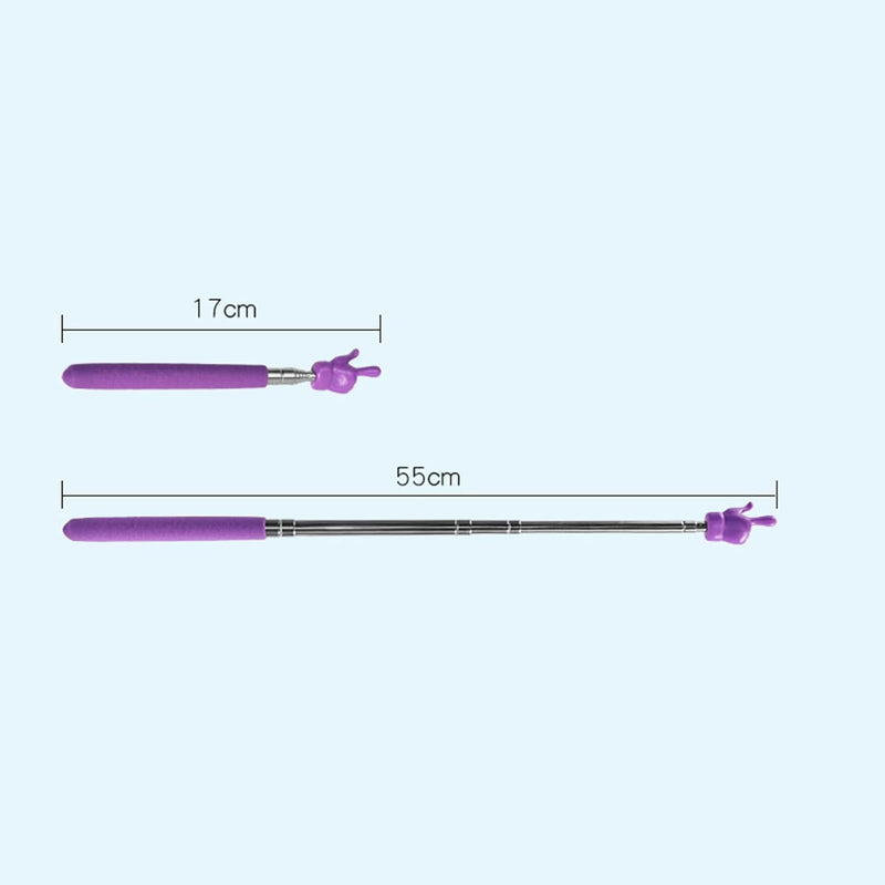 Purple 21.6 Inch Telescopic Teachers Pointer, Teaching Pointer Stick for Classroom, Metal Hand Retractable Pointer Extended Length Handheld Presenter Whiteboard Pointer Presentation Pointers Products