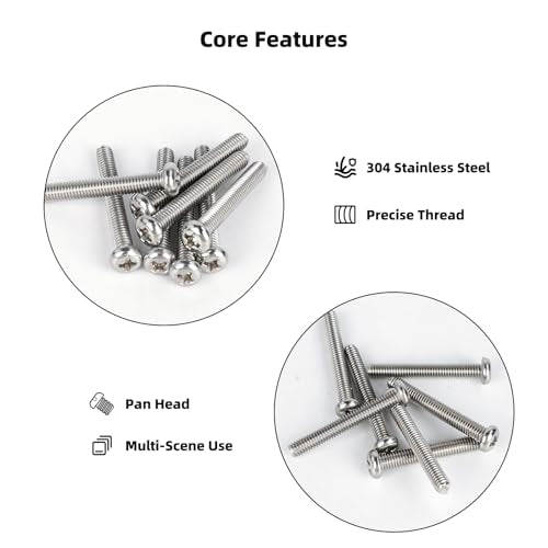 WELLOCKS M3#5 Screw Kit, 540 PCS 304 Stainless Screws
