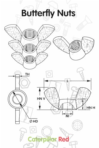 50x Clear Acrylic Plastic Butterfly Wing Nuts M5, Thumb Nuts