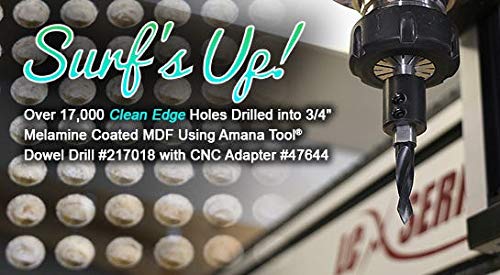 Amana Tool 217015 Solid Carbide Dowel Drill Bit Through Hole Boring Drill Bits 5mm Dia x 70mm L SHK Right Hand R/H 5mm Dia x 70mm L SHK