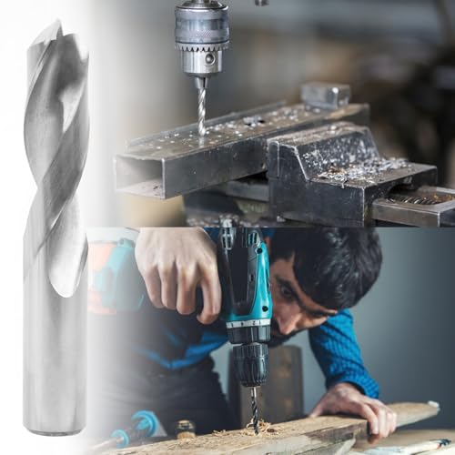 Solid Carbide Drill Bits, 12.5mm C2/K20 Tungsten Carbide Jobber Drill Bits Straight Shank Drilling Tool for Metal Plastic 1