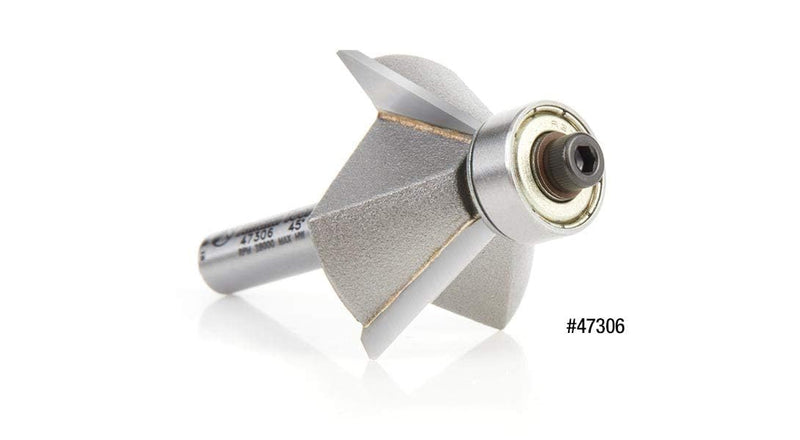 Amana Tool - 47302 Carbide Tipped Bevel Laminate Trim 7 Deg x 3/4 Dia x 7/16 x 1/4" Sh 3/4 Dia x 7/16 x 1/4" SHK