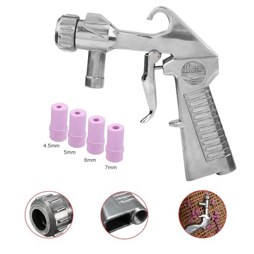  [AUSTRALIA] - Sandblaster Gun Kit with 4 Ceramic Nozzles and Air Siphon Feed for Sandblasting Abrasive Work (Sandblaster)