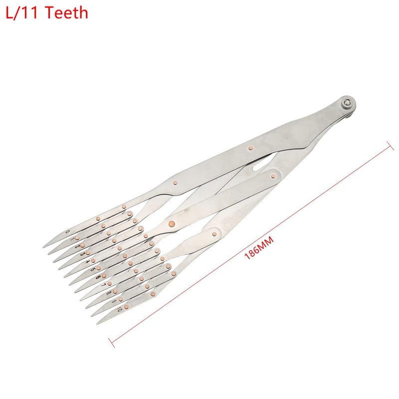 1PCS Leather Belt Quick Mark Equally Spacing Isometric Divider Ruler Tool Knife Cutter Punch Leathercraft DIY Auxiliary Tool (L/11 Teeth) L/11 Teeth