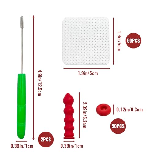 SNAIL GARDEN 102Pcs Reusable Caulk Caps with Scratch Awl & Cleaning Pads, Elastic Caulk Tube Sealer Caps for Sealing Various Caulking Tubes