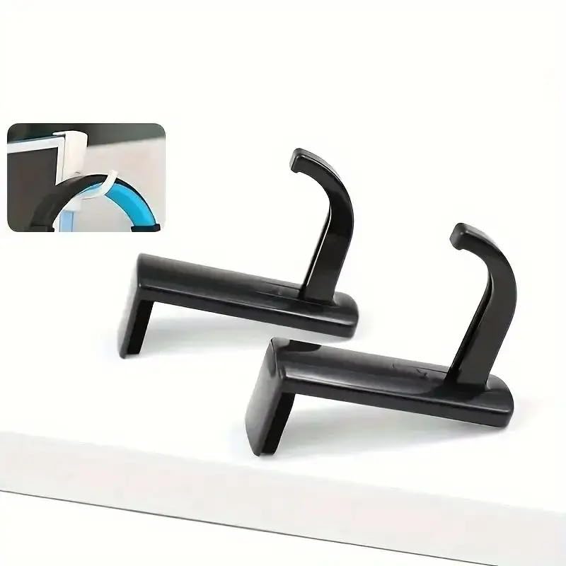 4 Pack Monitor Stand for Headphones and Headsets (Premium-Grade Holder Saves Desk Space and Protects Headphones),White White