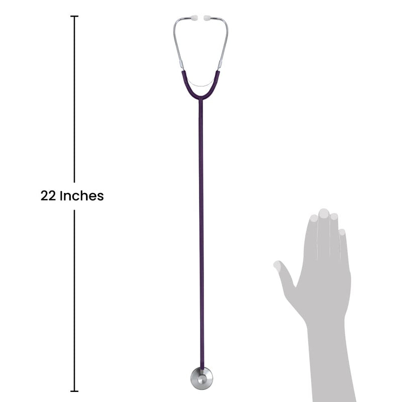 Dixie EMS Single Head Lightweight Stethoscope, Latex Free, for Doctors, Nurses, Students, Medical and Home Use - Purple