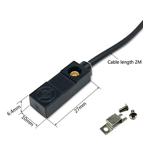 Taidacent 12~24VDC Proximity Sensor 3 Wires Metal Proximity Sensor Thin Flat Inductive Limit Switch (NPN Normally Open, F15) NPN Normally Open