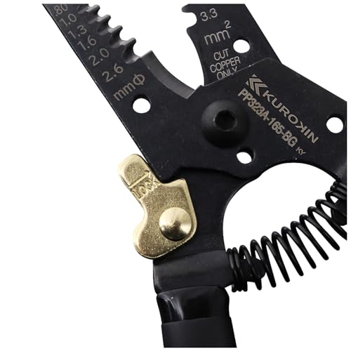 Fujiya PP323A-165-BG Wire Stripper A Type, 6.5 inches (165 mm), Black Gold, Spring Included