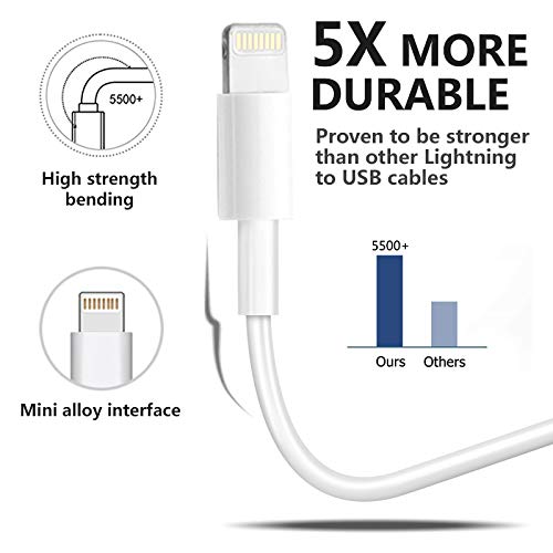 4Pack Original [Apple MFi Certified] Charger Lightning to USB Charging Cable 6.6FT Cord Compatible iPhone 14/13/12/11 Pro/11/XS MAX/XR/8/7/6s Plus,iPad Pro/Air/Mini,iPod Touch 4