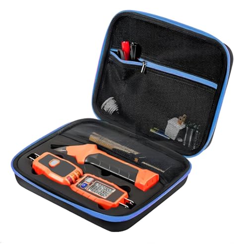 Hard EVA Tool Case Portable Tool Carrying Storage Bag for Cordless Drill Electric Scissors Light Blue Strip