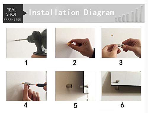 Stainless Steel Wall Mount Glass Standoff Holder Screw Nails Advertising Nails 12 Pcs (25x80mm) 25x80mm