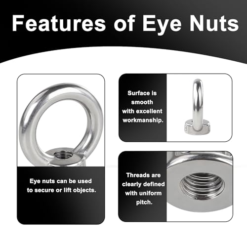 M10 Lifting Eye Nut Hardware Ring Shaped Eye Bolt 5pcs HS/LM-15 M10