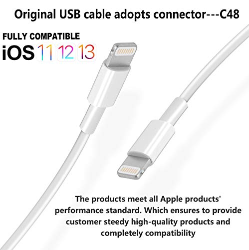 4Pack Original [Apple MFi Certified] Charger Lightning to USB Charging Cable 6.6FT Cord Compatible iPhone 14/13/12/11 Pro/11/XS MAX/XR/8/7/6s Plus,iPad Pro/Air/Mini,iPod Touch 4