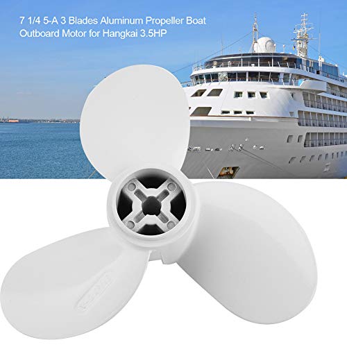 Motor Propeller, 7 1/4 5-A 3 Blades Aluminum Propeller Boat Outboard Motor for