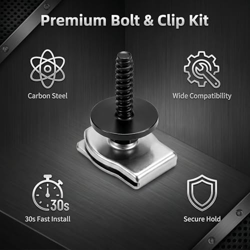 Fender Liner Bumper Cover Splash Shield Wheelhouse Liner Bolt Screw U Nuts Kit ， Fender Liner Screw – W716345-S450B, 11570498 – Compatible with Ford, Malibu, Cadillac, Edge, 10 Set