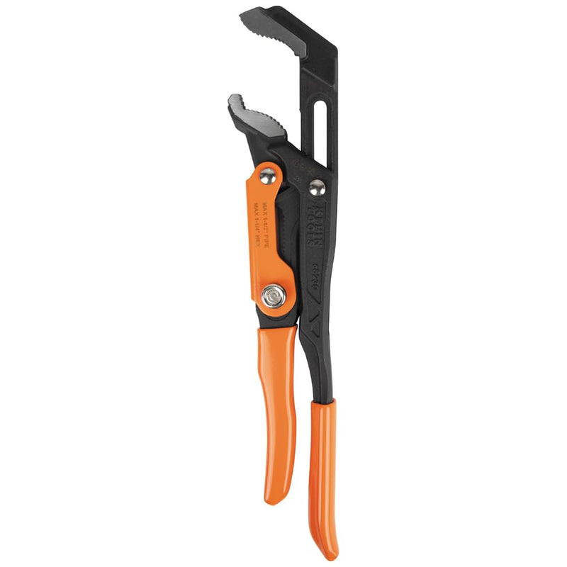 Klein Tools 68230 Pipe Wrench, S-Jaw Quick-Adjust Plumbers Wrench Fits up to 1-1/2-Inch Round Pipe and 1-1/4-Inch Hex Nuts, 13-Inch