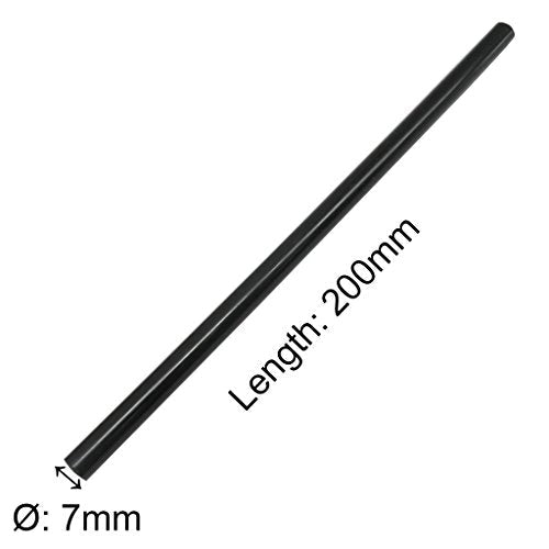 TrendBox Pack of 20 Black 7mmx200mm - Hot Melt Glue Sticks Strips Melting Adhesive for Handmade Craft DIY Home Office Project Craftwork Fix & Repairs