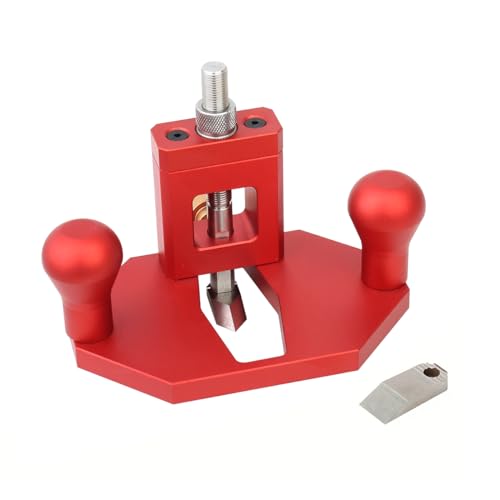 Router Plane Hand Wood Planer, Handheld Woodworking Tool, Woodworking Carpenter Tools Adjustable Woodcraft Trimming Knife Depth Stop Planer Wood Chamfering Slottinge (Red) Red