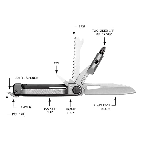 Gerber Armbar Trade EDC Pocket Knife Multitool with Bottle Opener, Onyx
