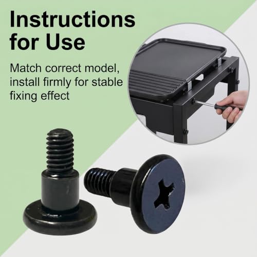 5 Pack Short M6 Step Bolt Compatible with Blackstone Gas Griddle – Replacement Side Shelf Shoulder Bolt for Blackstone 1785, 1868, 1901, 1902, 1916, 1923, 1962, 1963, 1984, 2022, 2023, 2085