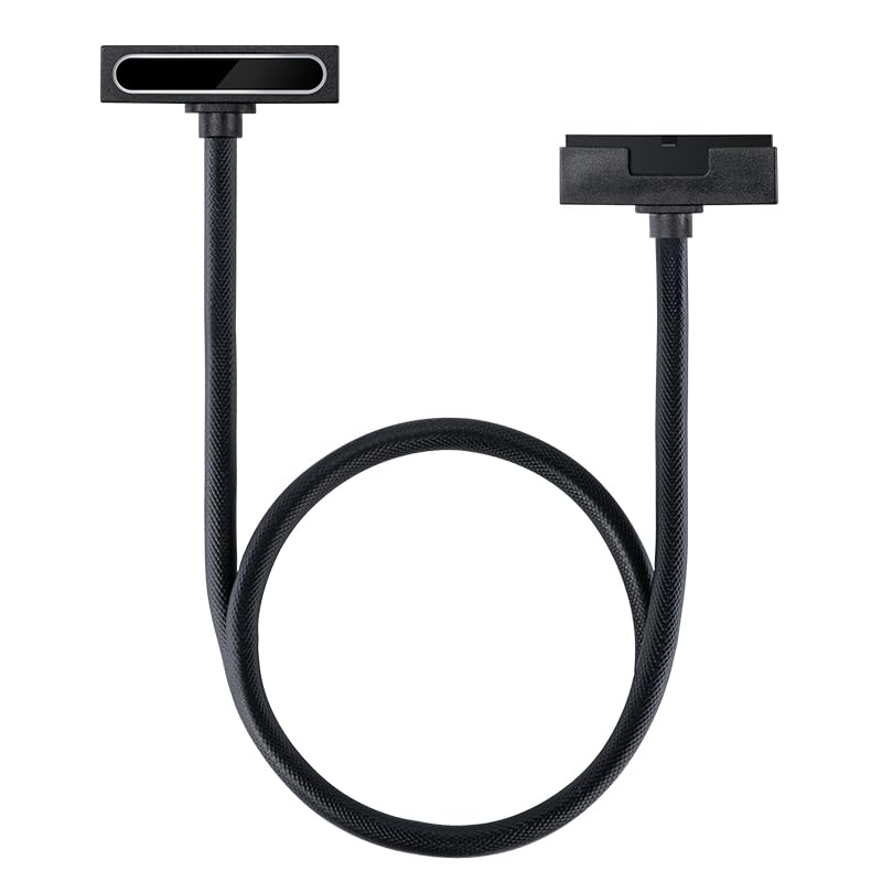 Hydra-24PIN PC PSU Extension Cable ARGB LED, Copper Wire Motherboard Power Extension Cable Integrated Minimalist Design, 2000W Power (Whole Set) Male to Female (Black) Black