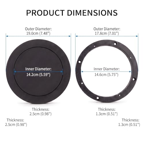 4Pcs 6.5 Speaker Foam Rings and 4Pcs 6.5 Inch Speaker Spacer Kit - High Rebound Polyurethane Bass Blocker Kit for Auto Audio Upgrade: Fits 6-6.5